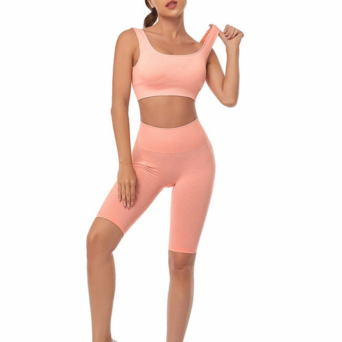 Yoga Set Seamless Women's Sportswear Workout Clothes Athletic Wear Gym